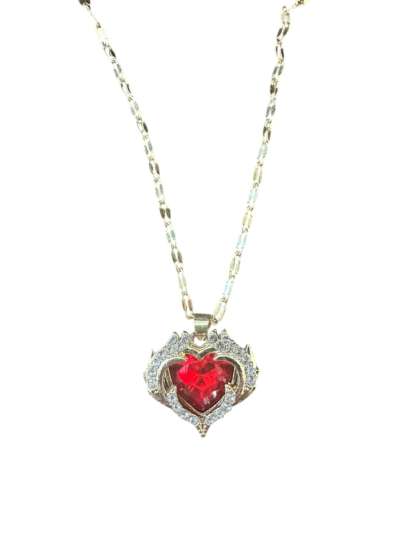 Colorful Ocean Heart Pendant Necklace