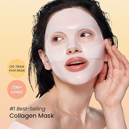 BIODANCE Bio-Collagen Real Deep Mask, Hydrogel Mask, Pore Minimizing, Elasticity Improvement, Korean Skincare | (34g) x 4