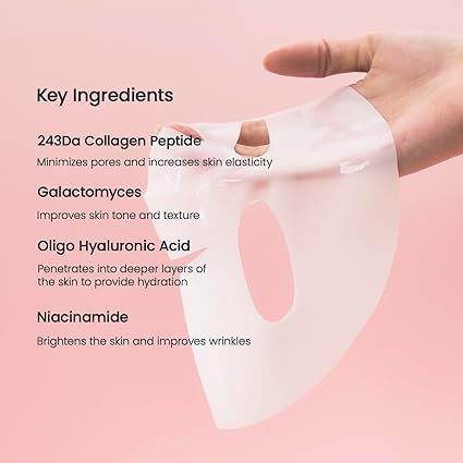BIODANCE Bio-Collagen Real Deep Mask, Hydrogel Mask, Pore Minimizing, Elasticity Improvement, Korean Skincare | (34g) x 4