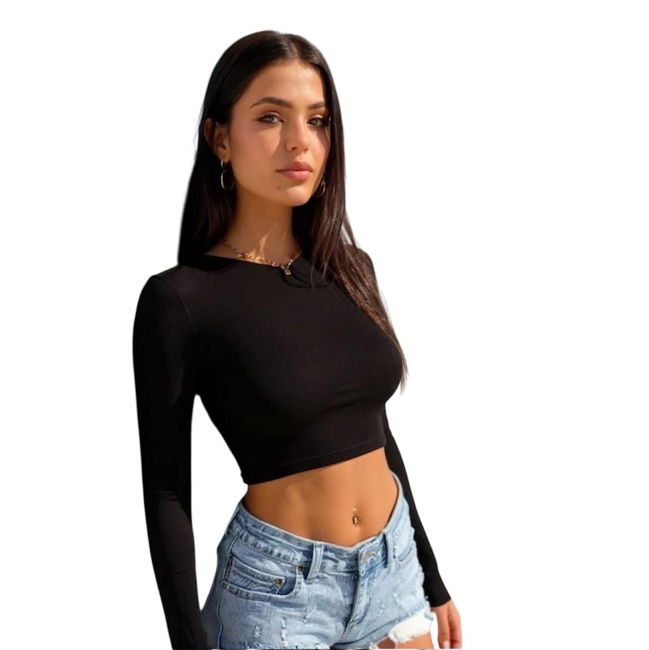 Women’s Polyamide T-Shirts – Short & Long Sleeve Black Tops