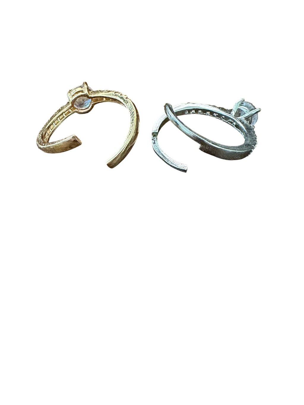 Silver-Plated Zirconia Engagement Ring