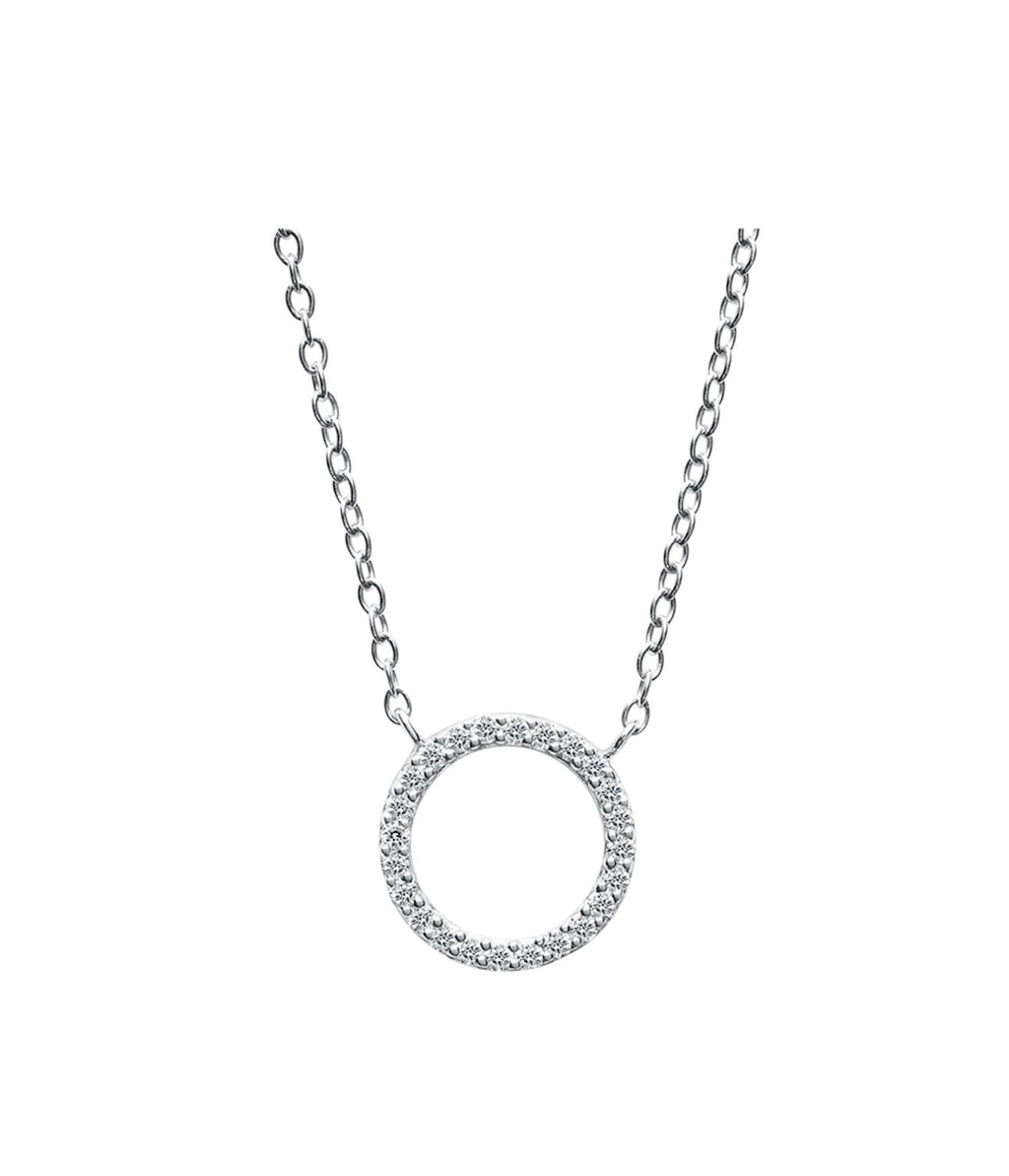 Geometric Zircon Clavicle Necklace