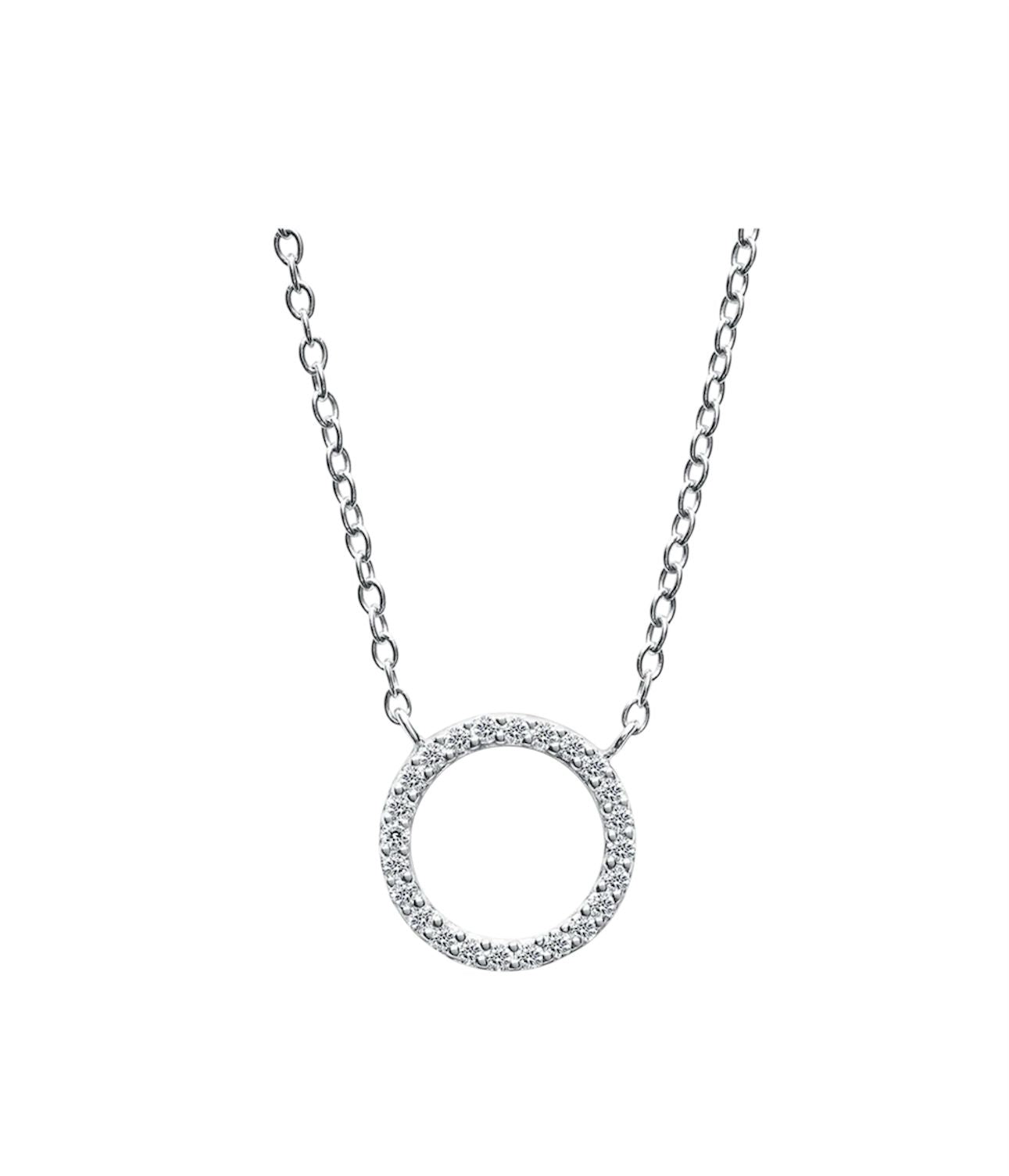 Geometric Zircon Clavicle Necklace