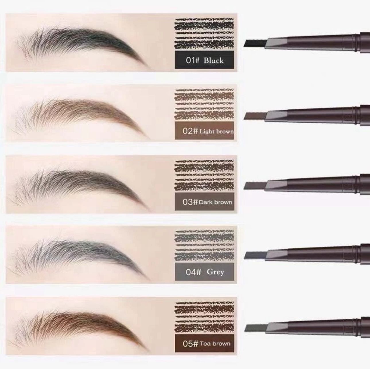 Eyebrow Pencil & Brush – Fine Definition Waterproof Shaper