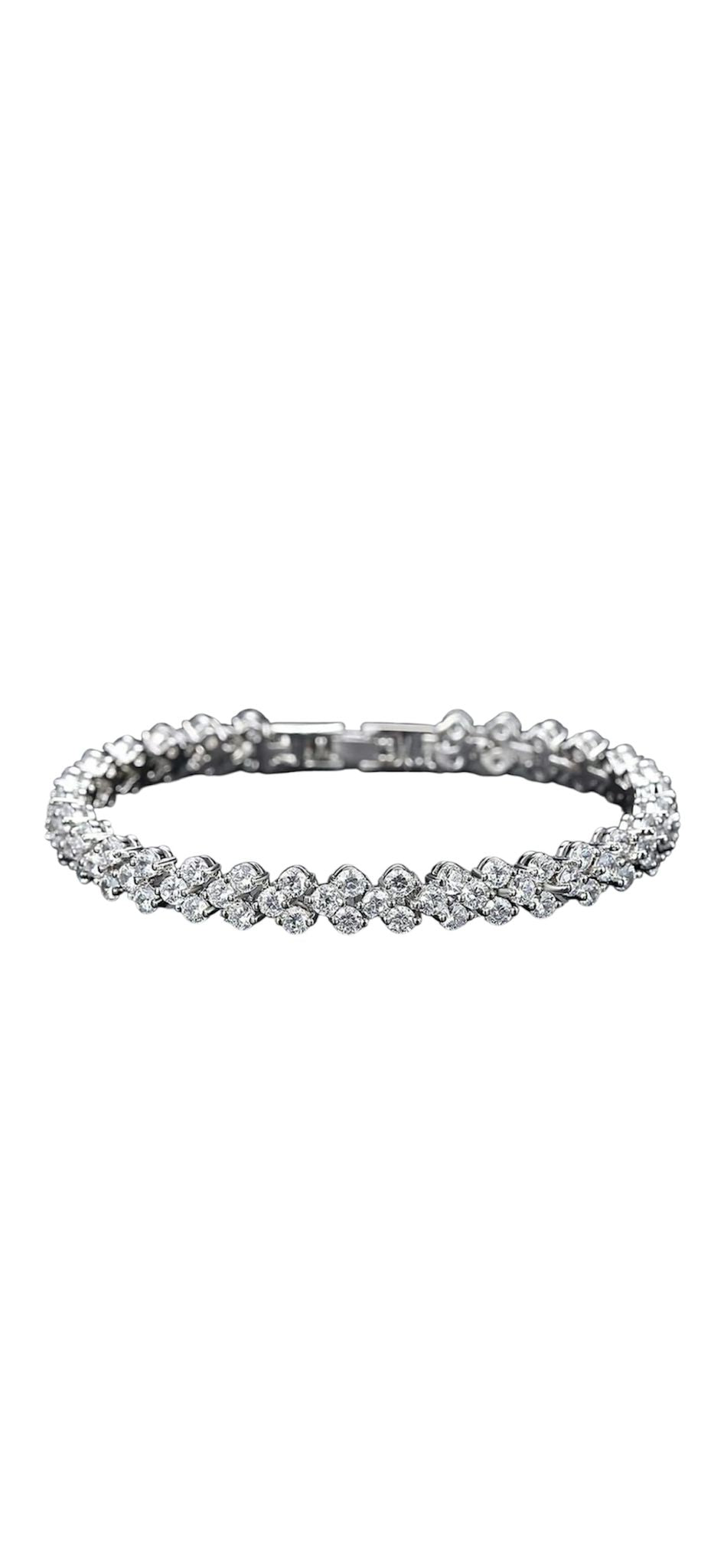 Roman Style Silver-Plated Crystal Bracelets