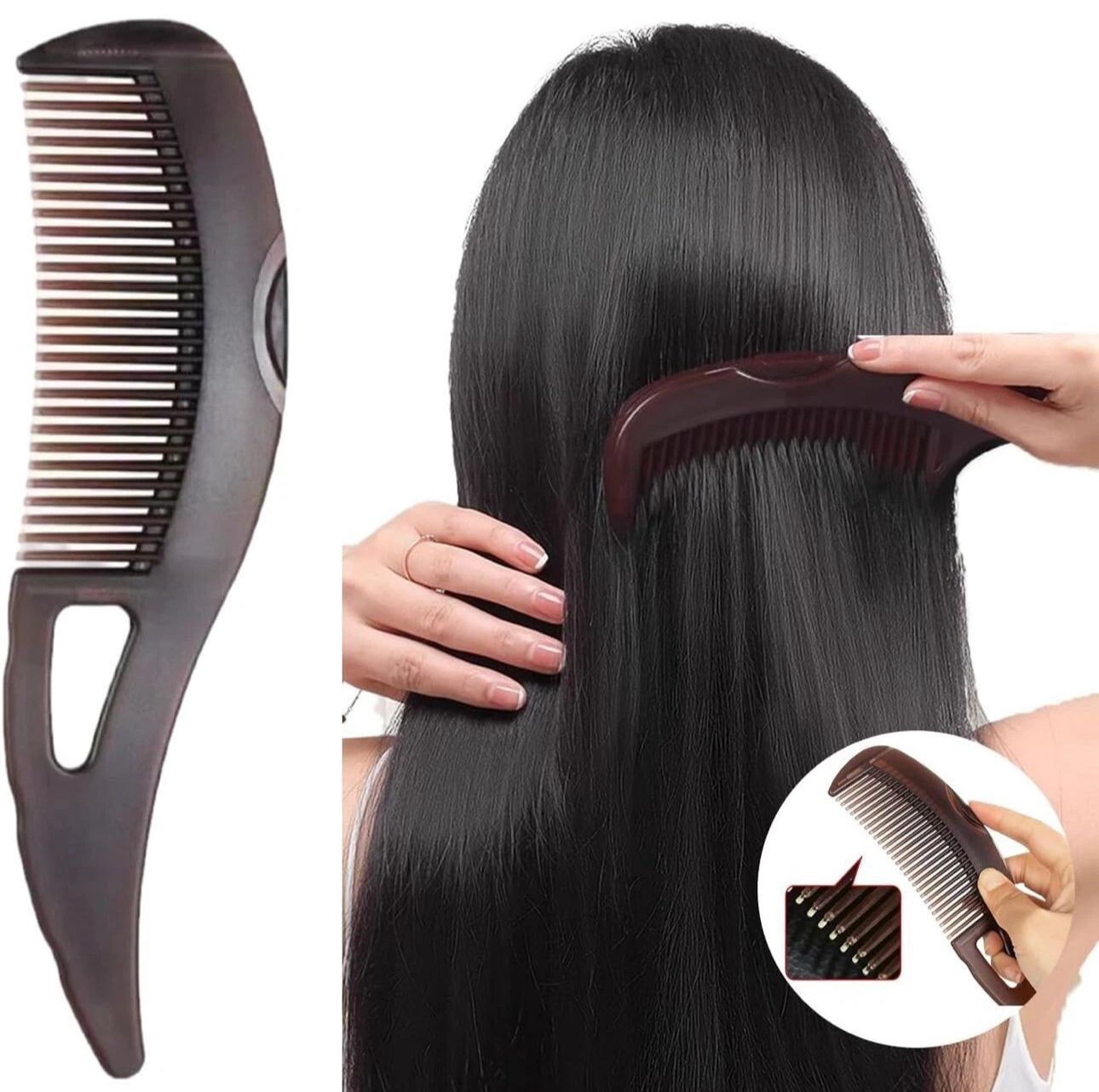 Detox Scalp Comb – Hollow Tooth Anti-Dandruff Energy Massager