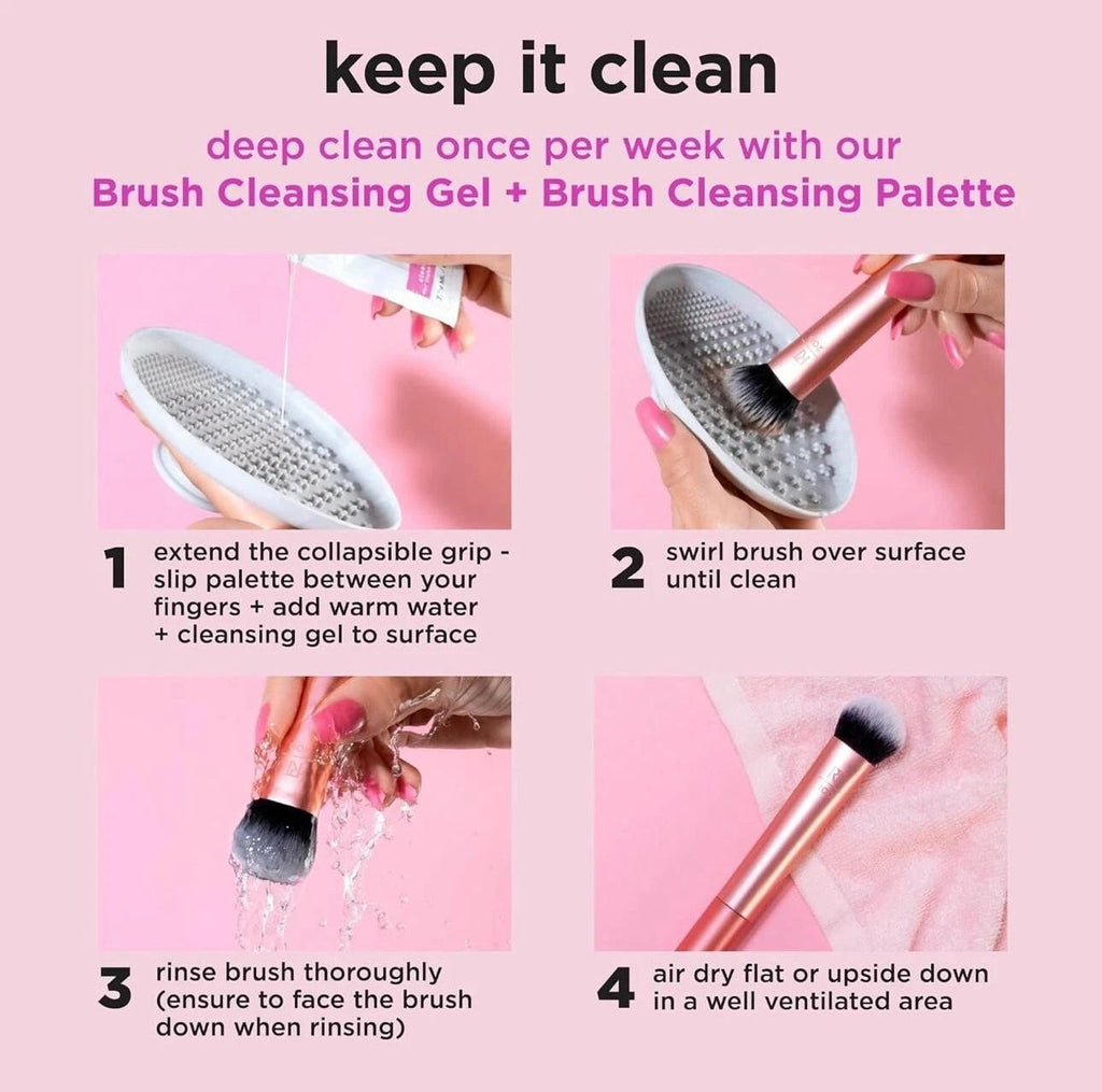 Real Techniques Everyday Essentials Brush Set + Makeup Sponge