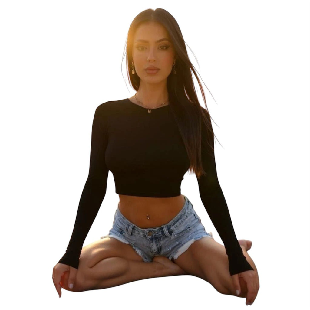 Women’s Polyamide T-Shirts – Short & Long Sleeve Black Tops