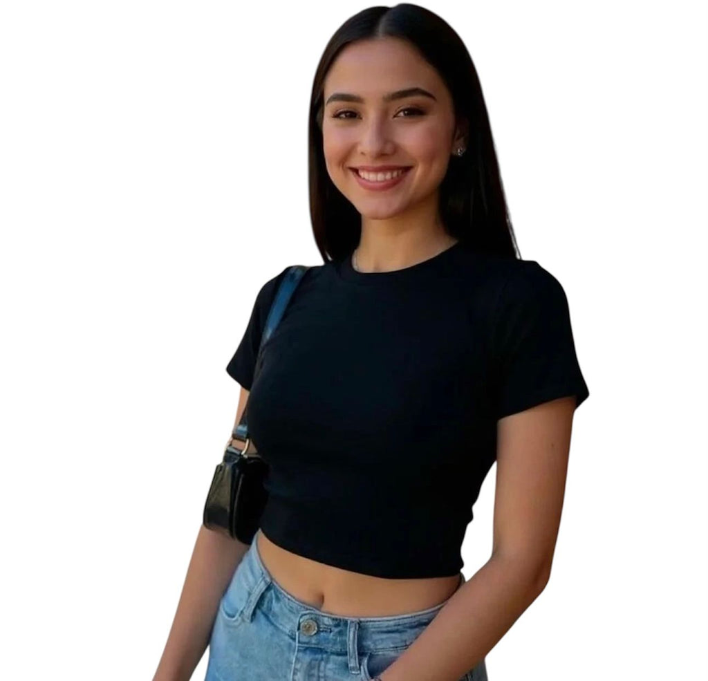 Women’s Summer Black T-Shirt – Casual Everyday Top