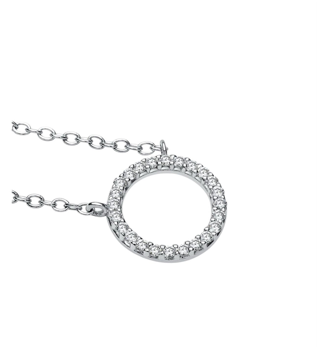 Geometric Zircon Clavicle Necklace