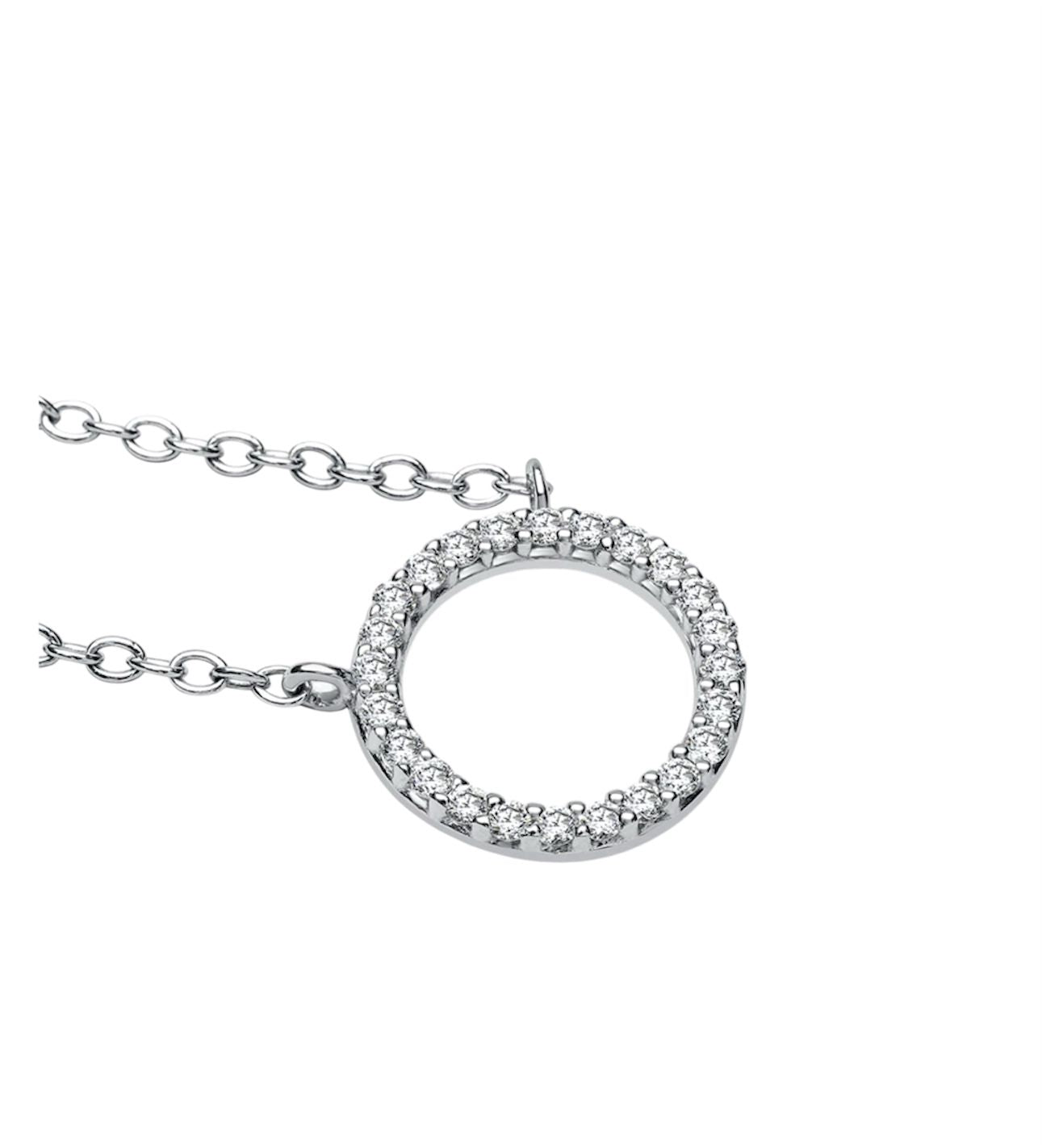 Geometric Zircon Clavicle Necklace