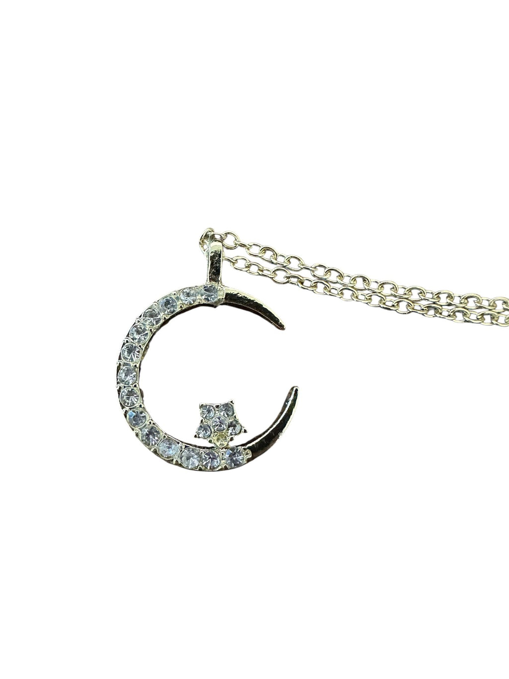 Crystal Moon Pendant Necklace