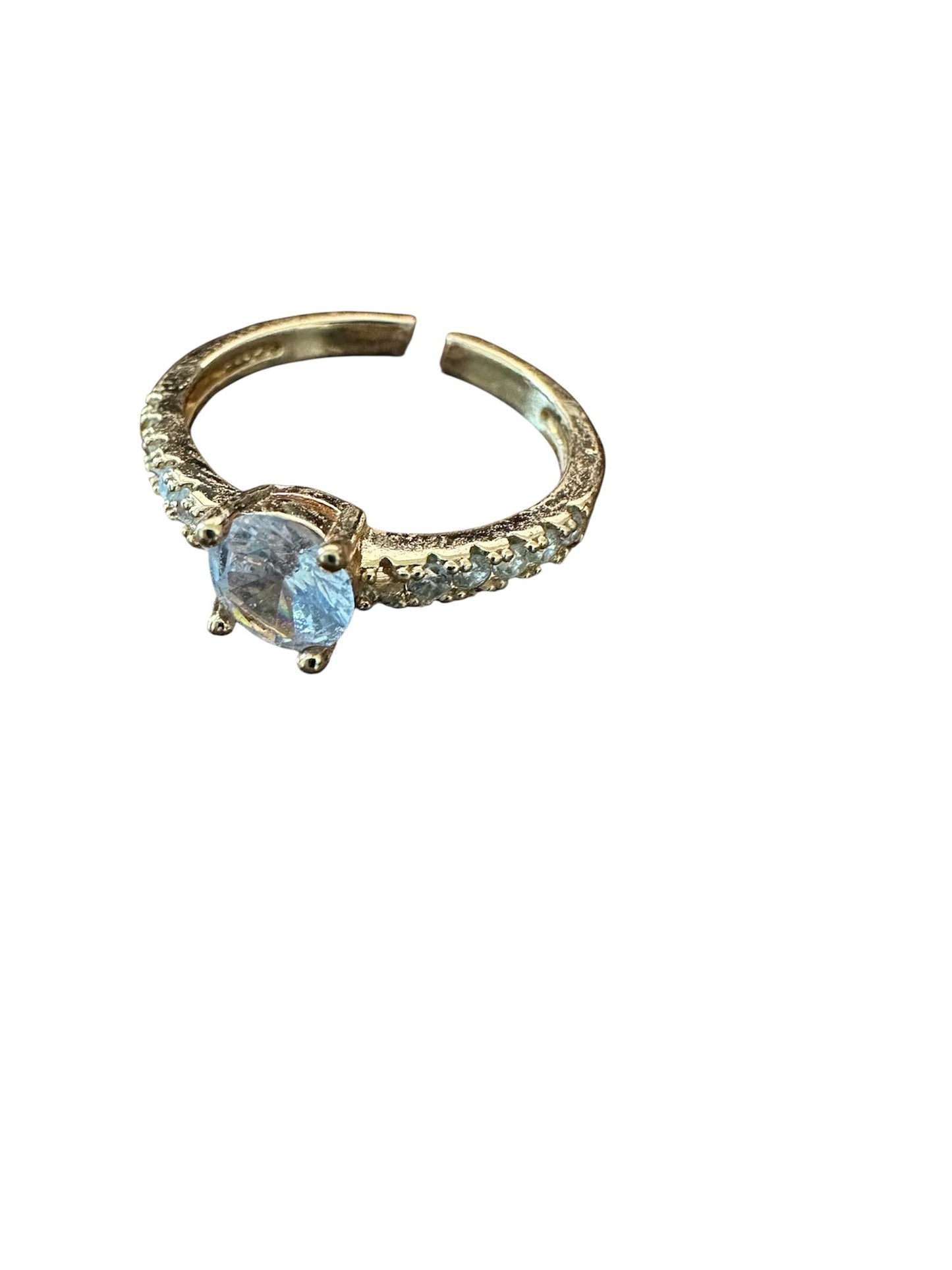 Silver-Plated Zirconia Engagement Ring