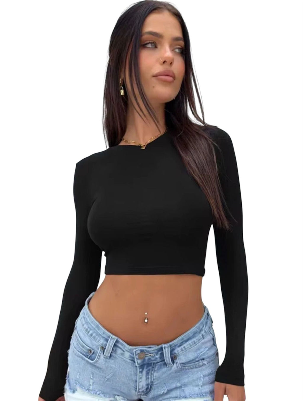 Women’s Polyamide T-Shirts – Short & Long Sleeve Black Tops