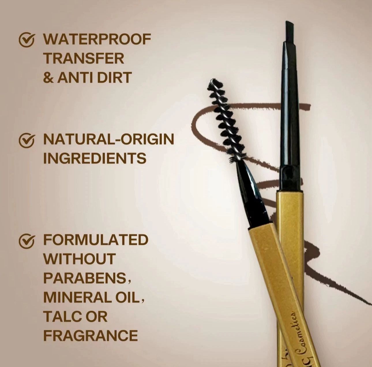 Eyebrow PENCIL BRUSH-Fine Brow Definition Shaper - Waterproof Same style