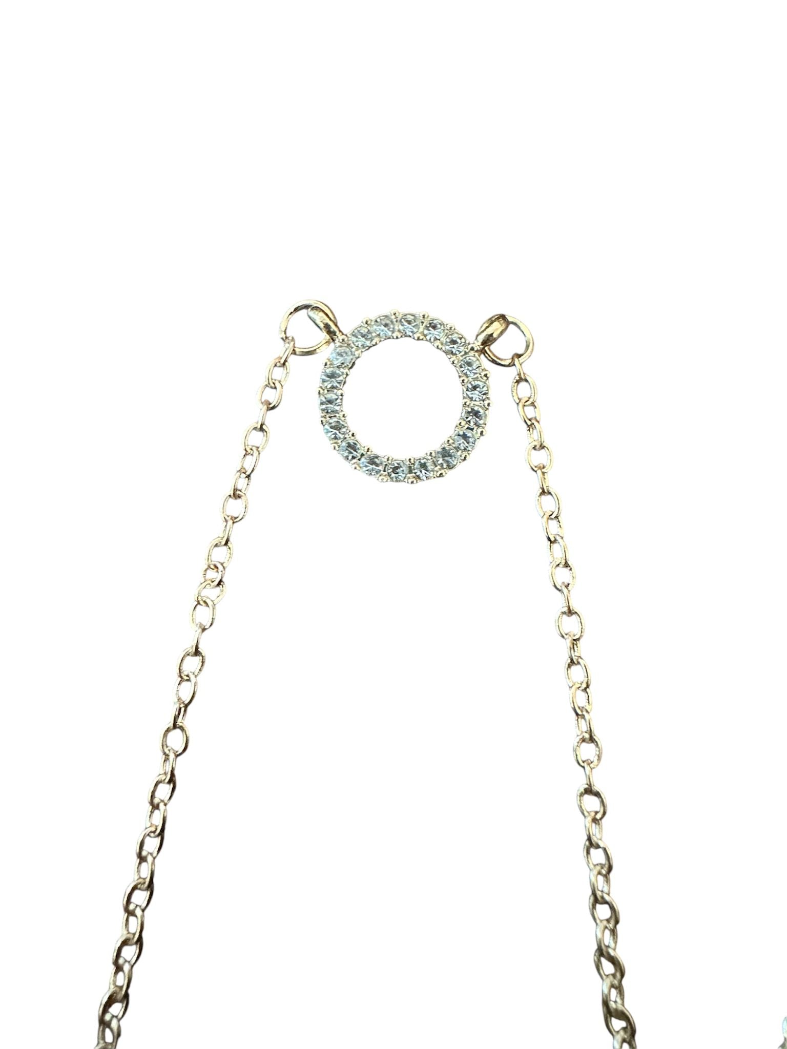 Geometric Zircon Clavicle Necklace