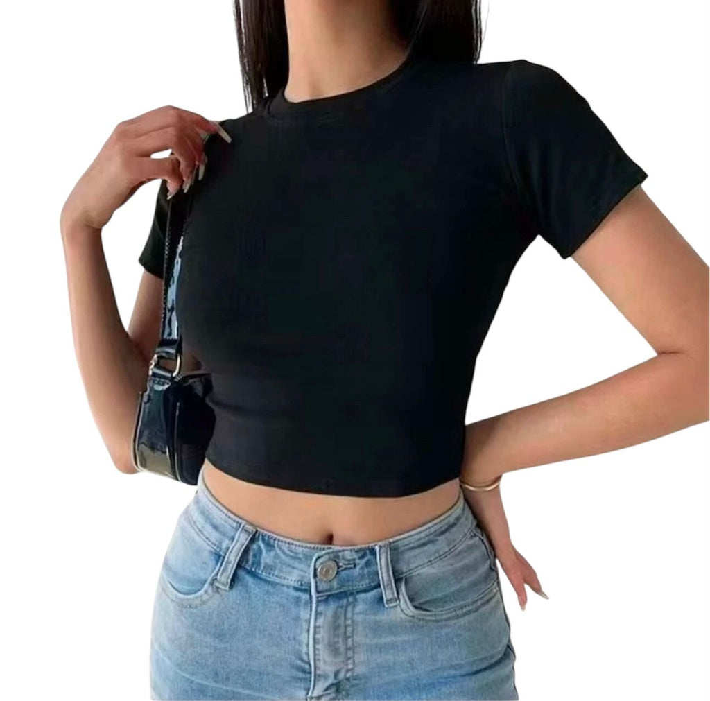 Women’s Summer Black T-Shirt – Casual Everyday Top