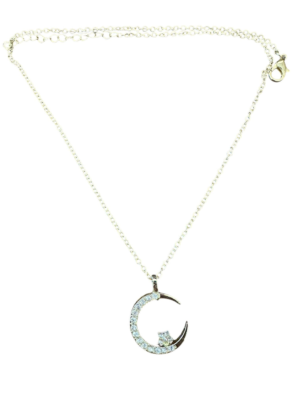 Crystal Moon Pendant Necklace