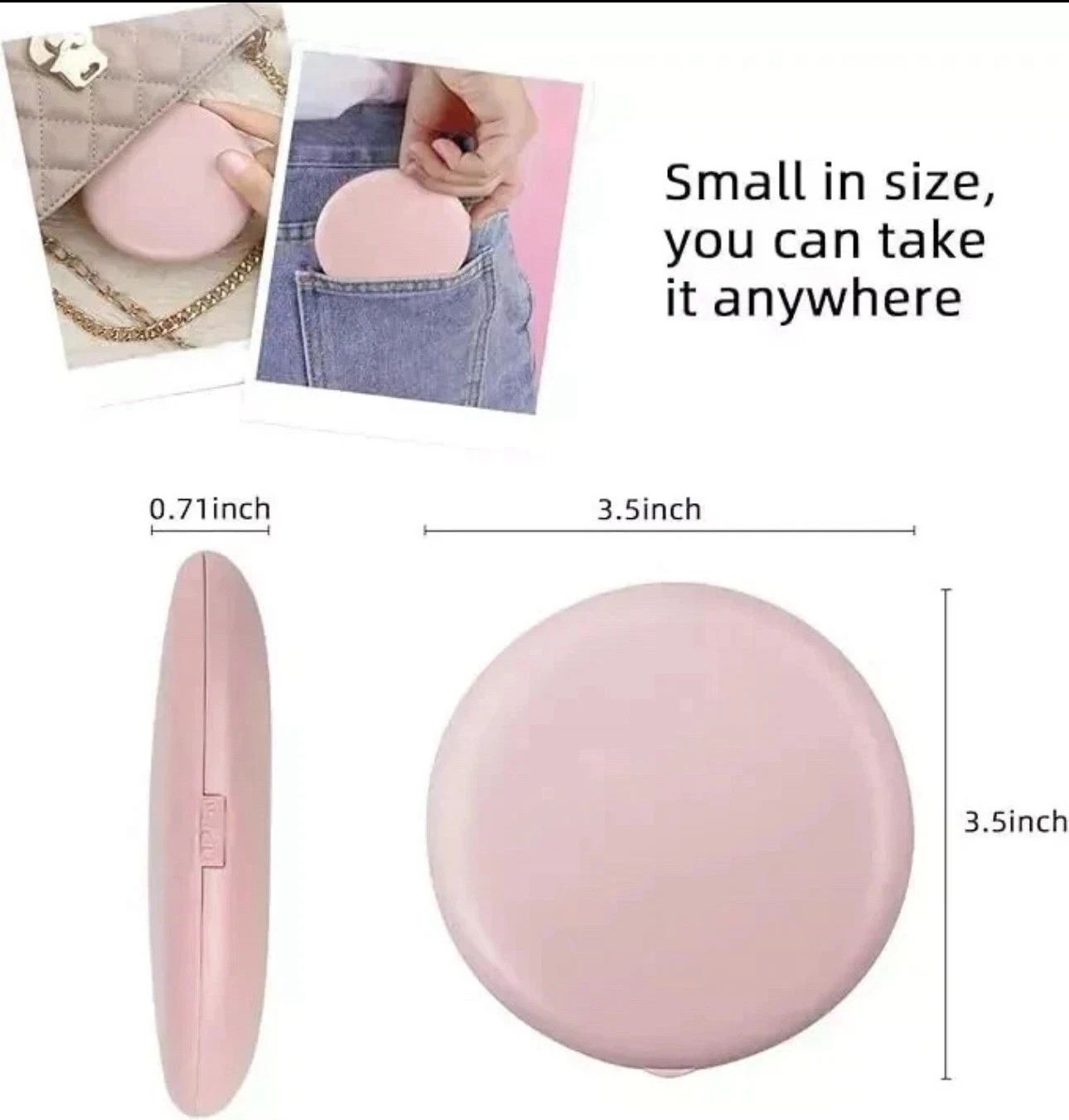Folding LED Makeup Mirror – Portable, Rechargeable & Handheld