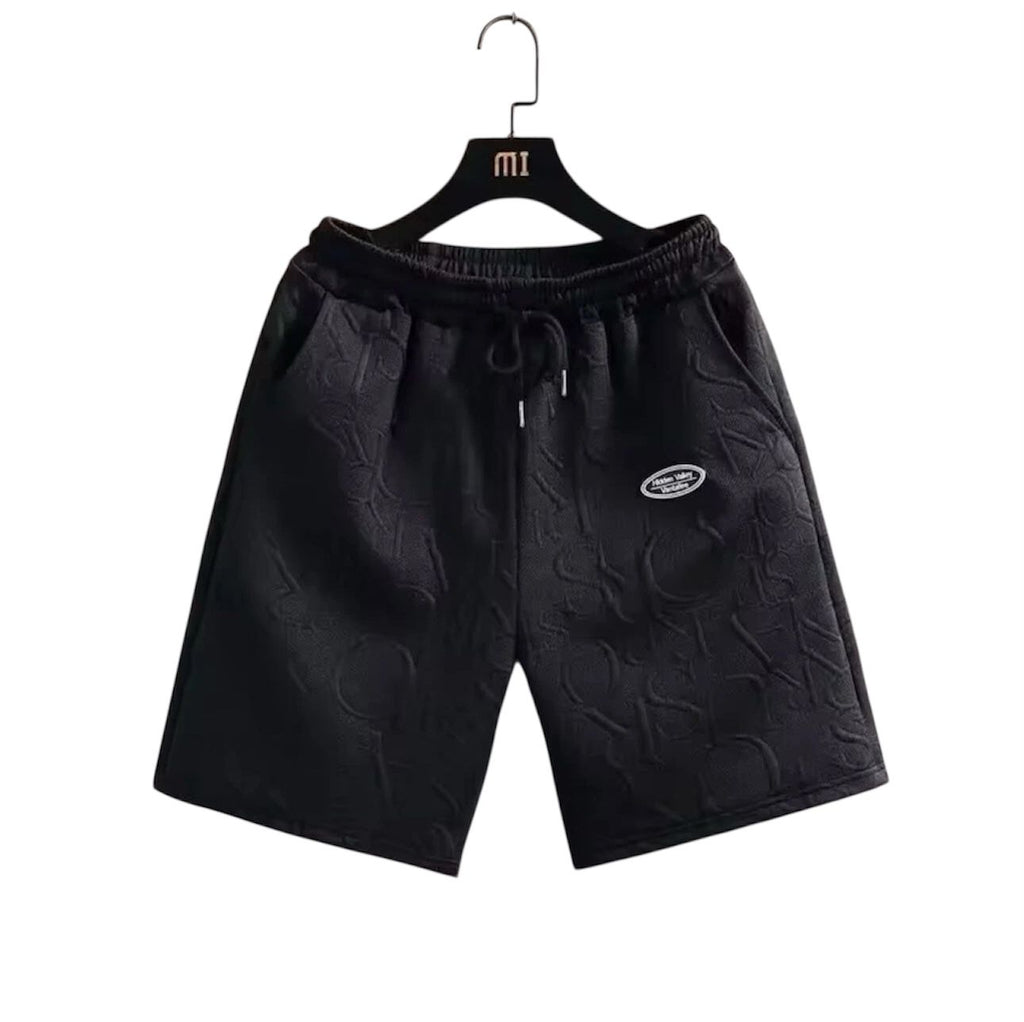 Men’s 3D Embossed T-Shirt & Shorts Set