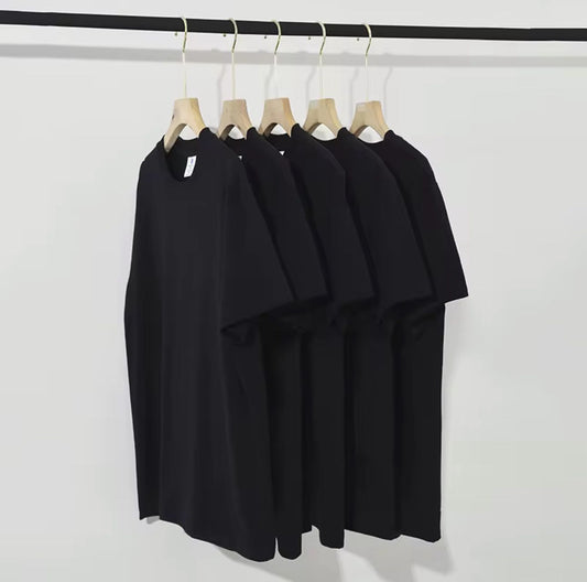 Unisex Drop Shoulder T-Shirt – 200g Pure Cotton | Black Wholesale & Retail