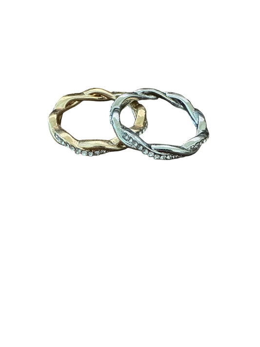 Gold & Silver Color Eternity Rings