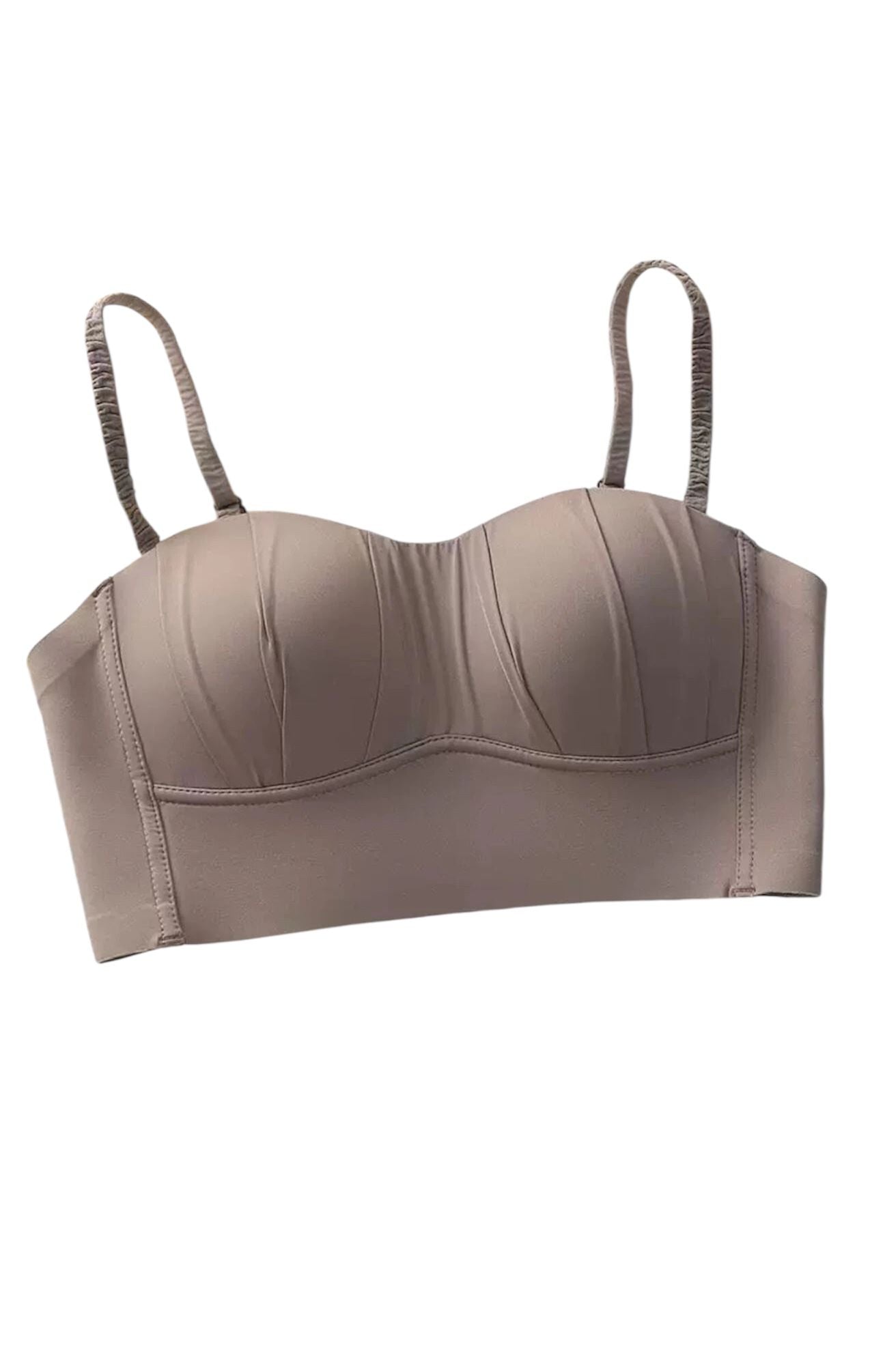 Minimalist Solid Color Wire-Free Push-Up Bra
