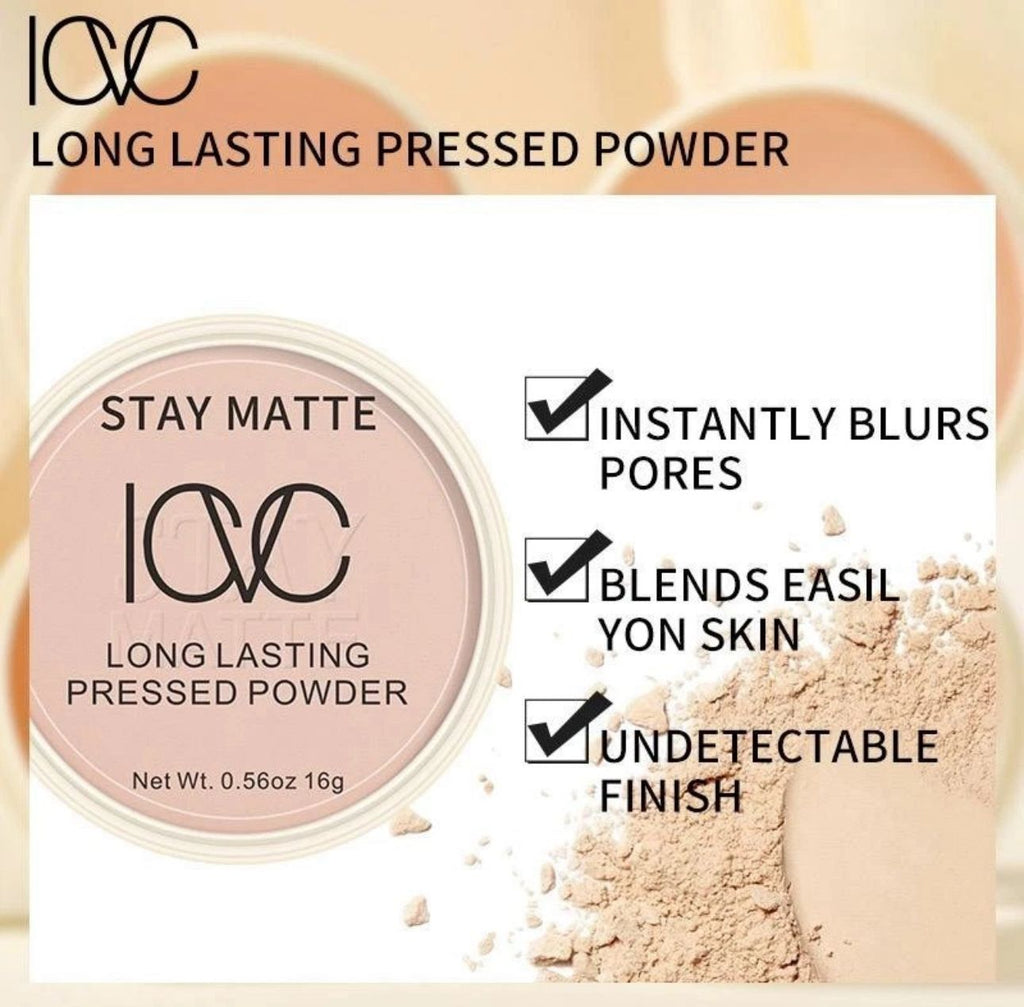 ICVC Stay Matte Long Lasting Pressed Powder – Shine Control Face Powder