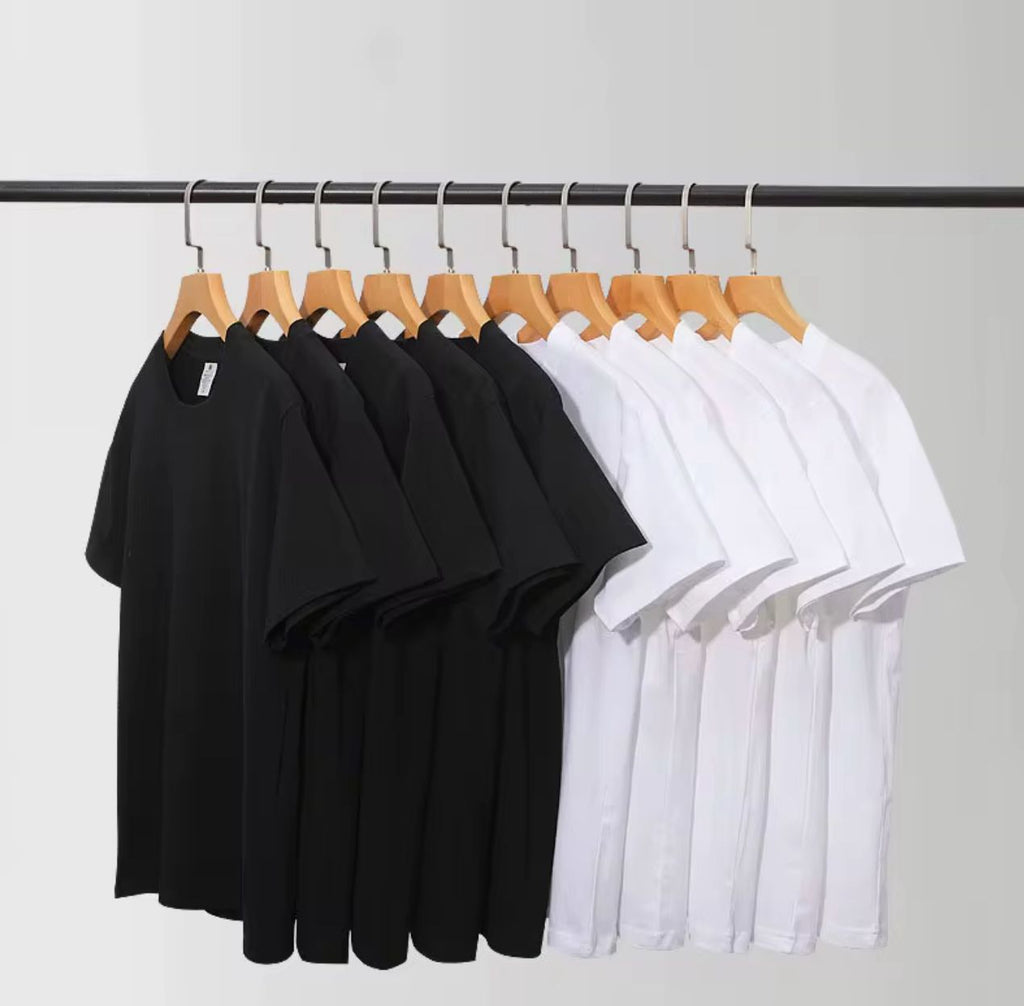 Unisex Drop Shoulder T-Shirt – 200g Cotton | Black Wholesale & Retail